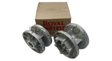 Royal Enfield Twins GT and Interceptor 650 Front and Rear Wheel Hub Assembly Silver - SPAREZO